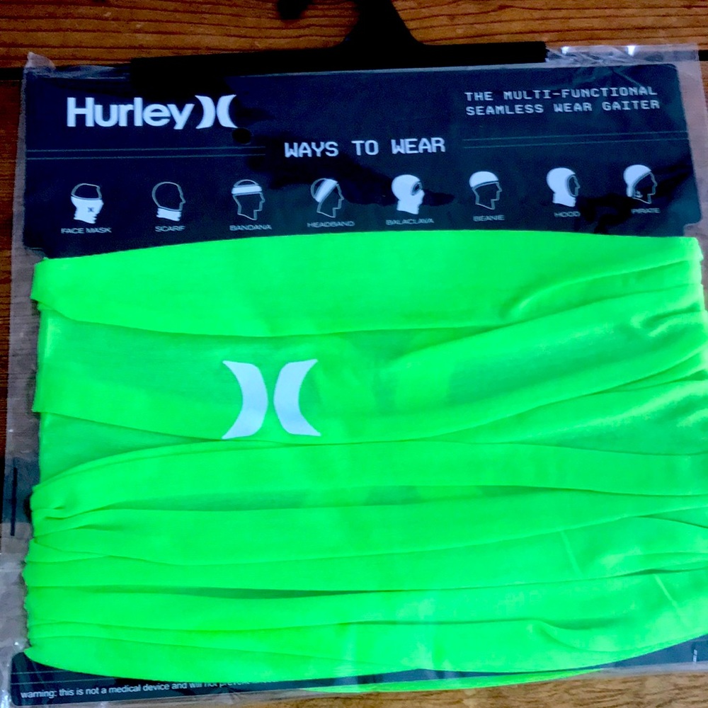 NWT Hurley Neon Multi-Functional Gaiter (mask)